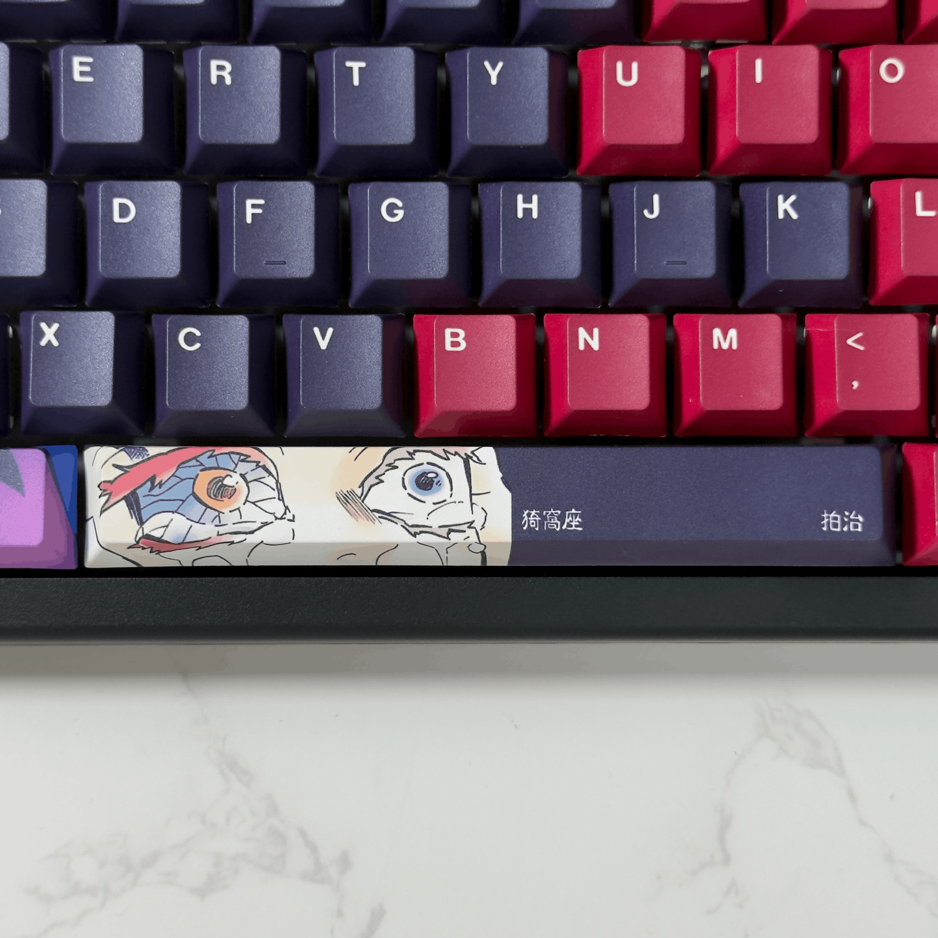 Hakuji V2 65% layout side profile with matte black chassis