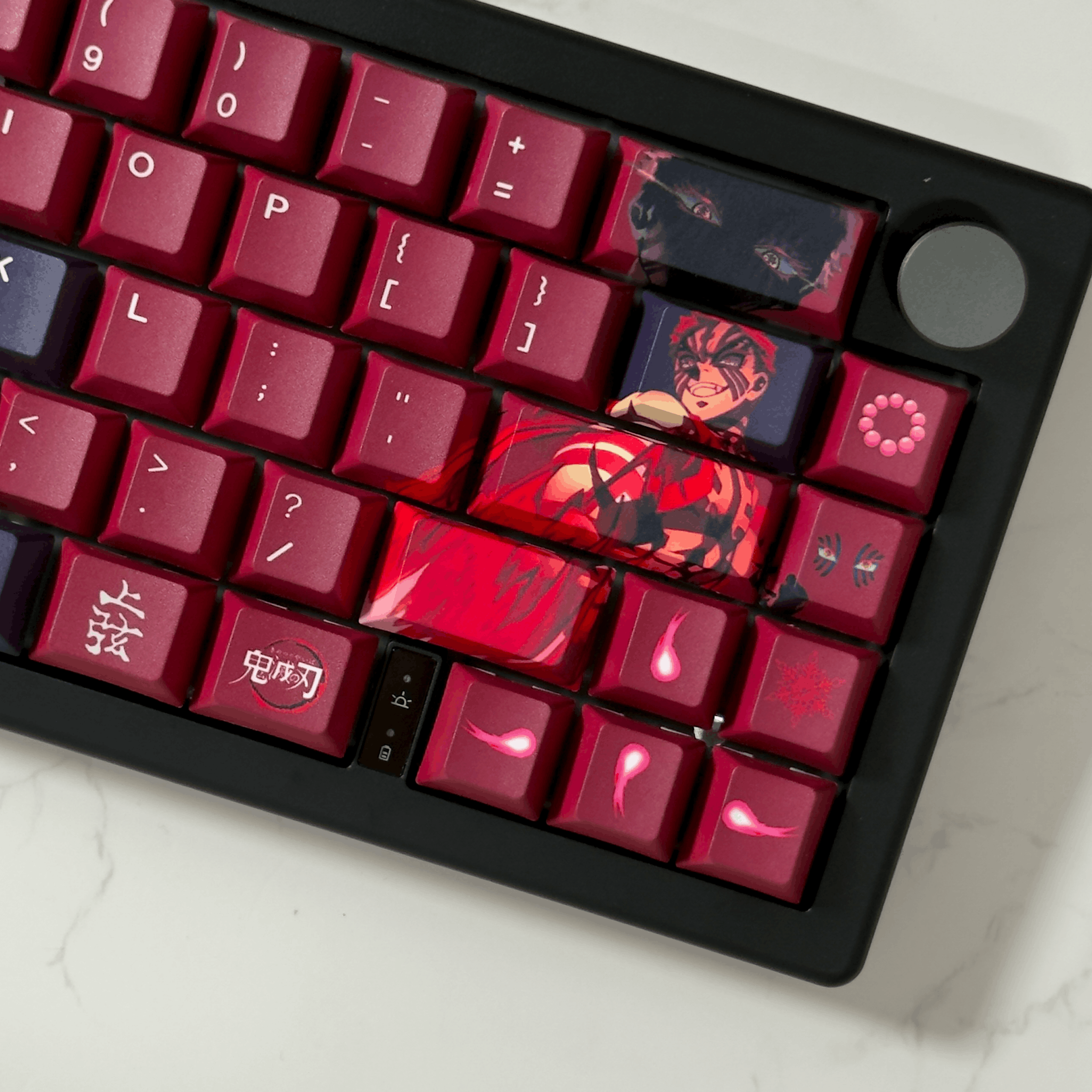 Hakuji V2 keyboard angled view showing keycap legends and detail